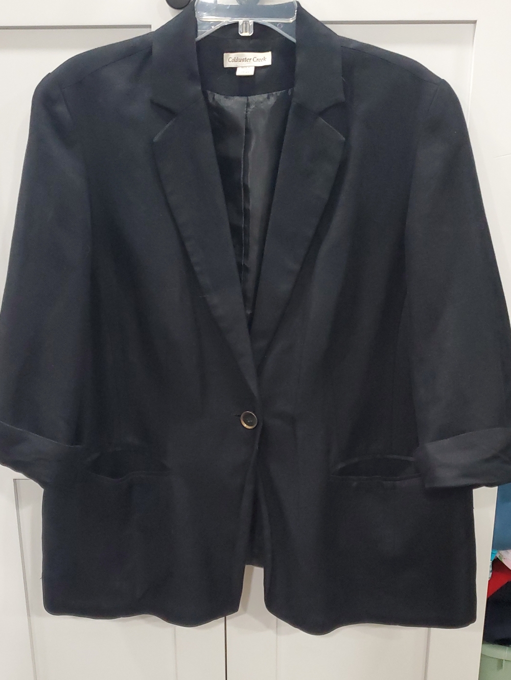 Coldwater Creek Timeless Black Single-Button Blazer
